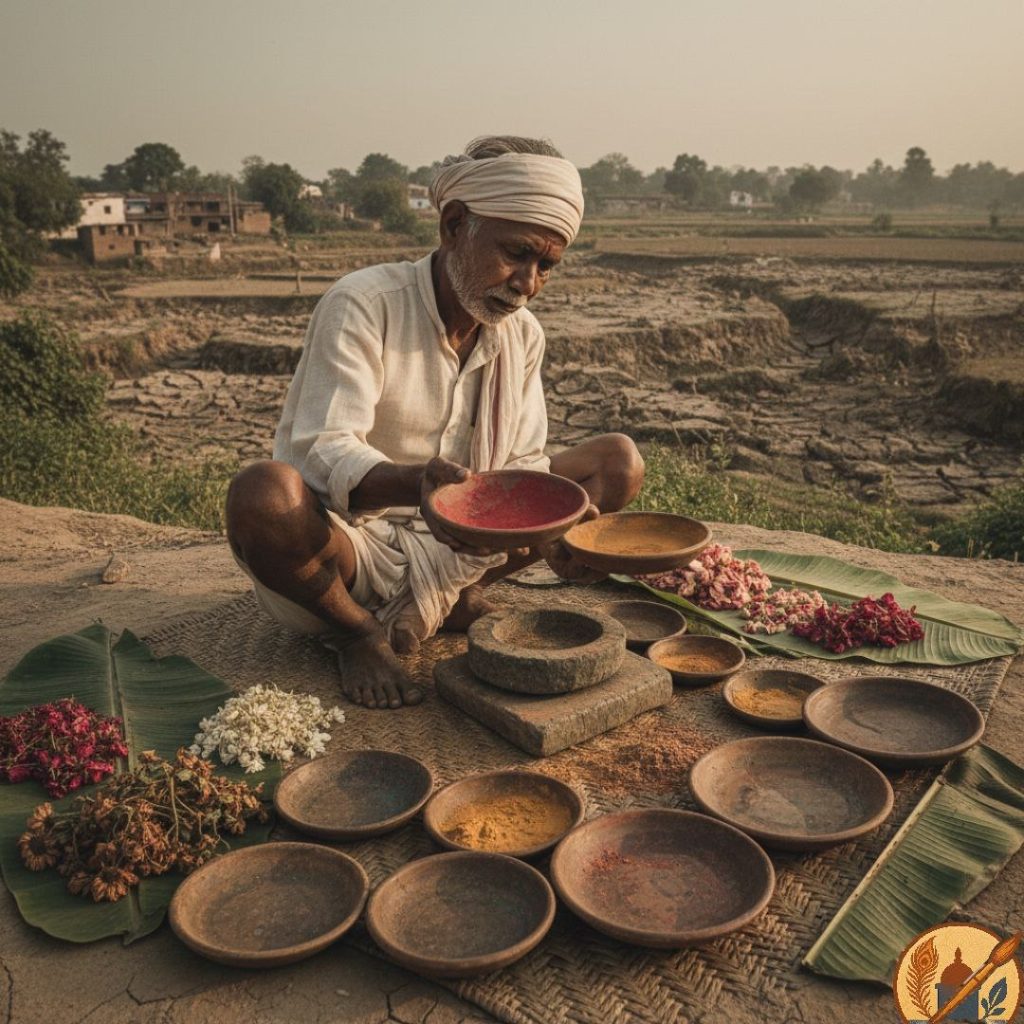 Impact of climate change on India’s traditional art practices through vanishing pigments