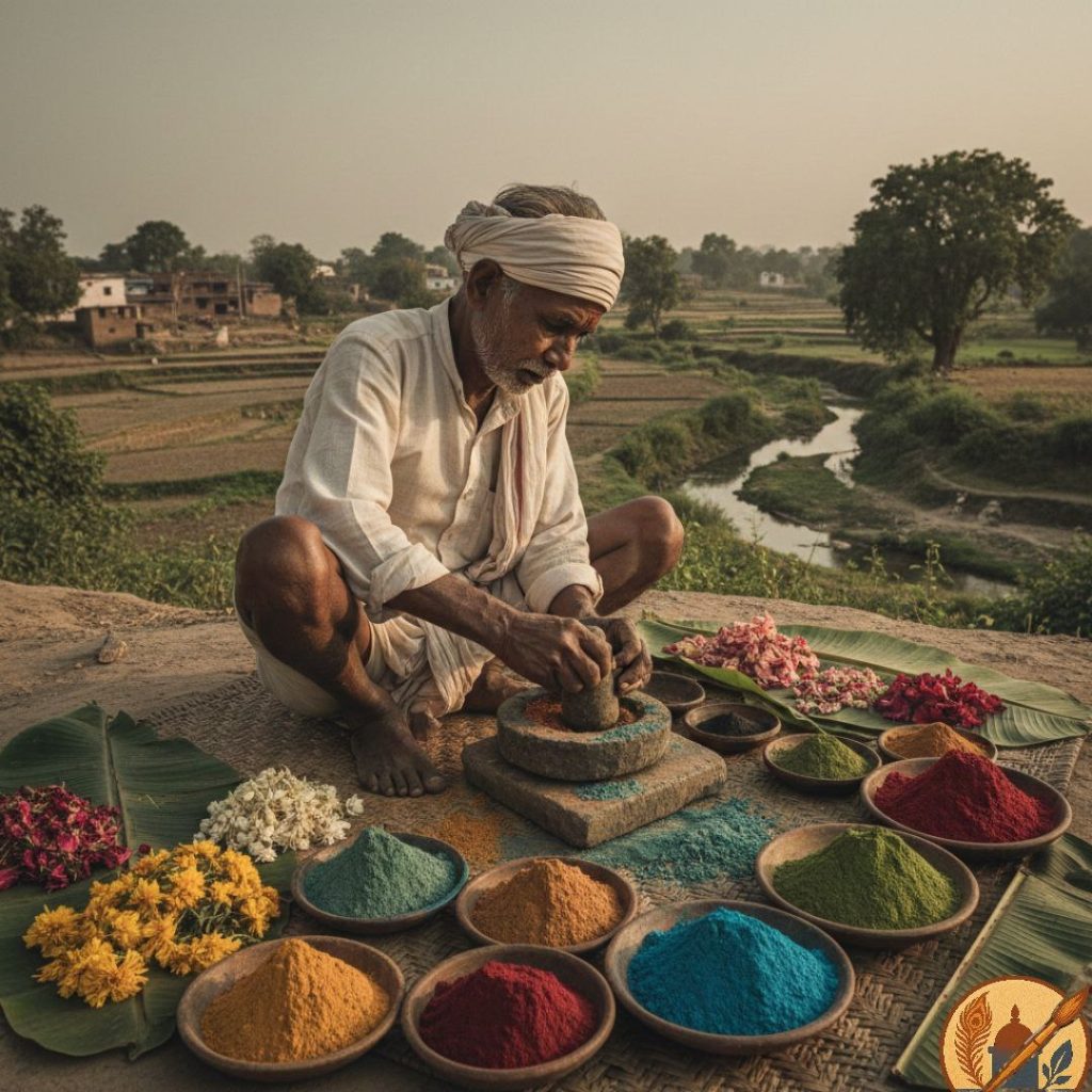 Impact of climate change on India’s traditional art practices rooted in nature.
